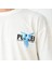 Bisiklet Yaka Baskılı Oversize T-Shirt - Beyaz 2