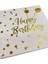 Peçete Varaklı Happy Birthday yazı beyaz üstü gold 3