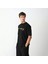Bisiklet Yaka Baskılı Oversize T-Shirt - Siyah 3