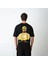 Bisiklet Yaka Baskılı Oversize T-Shirt - Siyah 4