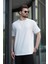 Ekru Basic Bisiklet Yaka Erkek Tişört E7133 1