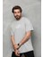 Bisiklet Yaka Baskılı Oversize T-Shirt - Gri 5