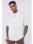 Basic Bisiklet Yaka Oversize T-Shirt - Beyaz 1