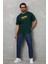 Basic Bisiklet Yaka Oversize T-Shirt - Yeşil 1