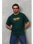 Basic Bisiklet Yaka Oversize T-Shirt - Yeşil 4