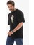 Bisiklet Yaka Baskılı Oversize T-Shirt - Siyah 5