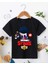 Bisiklet Yaka Kısa Kol Baskılı Çocuk T-Shirt - Siyah 2