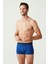 Erkek Saks - Lacivert - Sarı 3 Lü Boxer 4