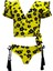 Papatya Desenli Fırfırlı V Yaka 50UV Kız Çocuk Bikini Takımı By Nessi Byrd 1