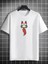 Bisiklet Yaka Baskılı Oversize T-Shirt - Beyaz 1