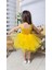 Incili Kız Çocuk Daisy Elbise MNK0585 Sarı 2