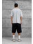 Gri City Of Youth Baskılı Oversize Tshirt 4