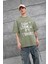 Yeşil Dont Look At My Tshirt Yazılı Oversize Tshirt 1