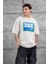 Krem Yıkamalı Dirk Yazılı Oversize Tshirt 4