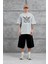 Gri Love Money Yazılı Yıkamalı Oversize Tshirt 1