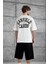 Beyaz Canfield Card Yazılı Oversize Tshirt 1