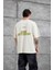 Krem M99 Studio Yazılı Oversize Tshirt 1