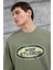 Yeşil M99 Studio Yazılı Oversize Tshirt 3