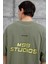 Yeşil M99 Studio Yazılı Oversize Tshirt 4