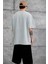 Gri Love Money Yazılı Yıkamalı Oversize Tshirt 4