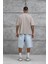 Kahverengi Figür Baskılı Oversize Tshirt 5