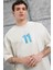 Krem M11 Yazılı Oversize Tshirt 2