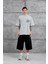 Gri 1111 Yazılı Yıkamalı Oversize Tshirt 3