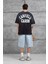 Siyah Canfield Card Yazılı Oversize Tshirt 3