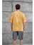 Hardal Arka Hydrion Yazılı Oversize Tshirt 1