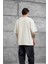 Krem Super Yazılı Oversize Tshirt 3