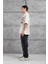 Krem Super Yazılı Oversize Tshirt 5