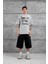 Gri Remember Yazılı Yakımalı Oversize Tshirt 1