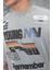 Gri Remember Yazılı Yakımalı Oversize Tshirt 2