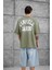 Yeşil Canfield Card Yazılı Oversize Tshirt 1