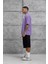 Mor Gabserine Yazılı Oversize Tshirt 5