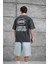 Füme Oasis Yazılı Yıkamalı Oversize Tshirt 1