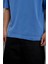 Mavi Parçalı Yıkamalı Oversize Tshirt 5