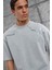 Gri Parçalı Yıkamalı Oversize Tshirt 2