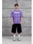 Mor Brabus Yazılı Oversize Tshirt 1