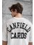 Beyaz Canfield Card Yazılı Oversize Tshirt 3