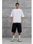 Beyaz Look Yazılı Parçalı Oversize Tshirt 1