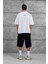 Beyaz Look Yazılı Parçalı Oversize Tshirt 5