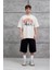 Krem Brandname Yazılı Yıkamalı Oversize Tshirt 4