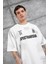 Beyaz Spectravision Detaylı Oversize Tshirt 1