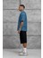 Mavi Tained Baskılı Oversize Tshirt 4