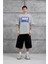 Gri Yıkamalı Dirk Yazılı Oversize Tshirt 1