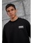 Siyah Brand Etiketli Oversize Tshirt 3