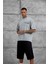 Gri Parça Detaylı Yıkamalı Oversize Tshirt 4