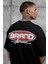 Siyah Brand Authentic Yazılı Oversize Tshirt 5