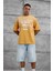 Hardal Gabserine Yazılı Oversize Tshirt 3